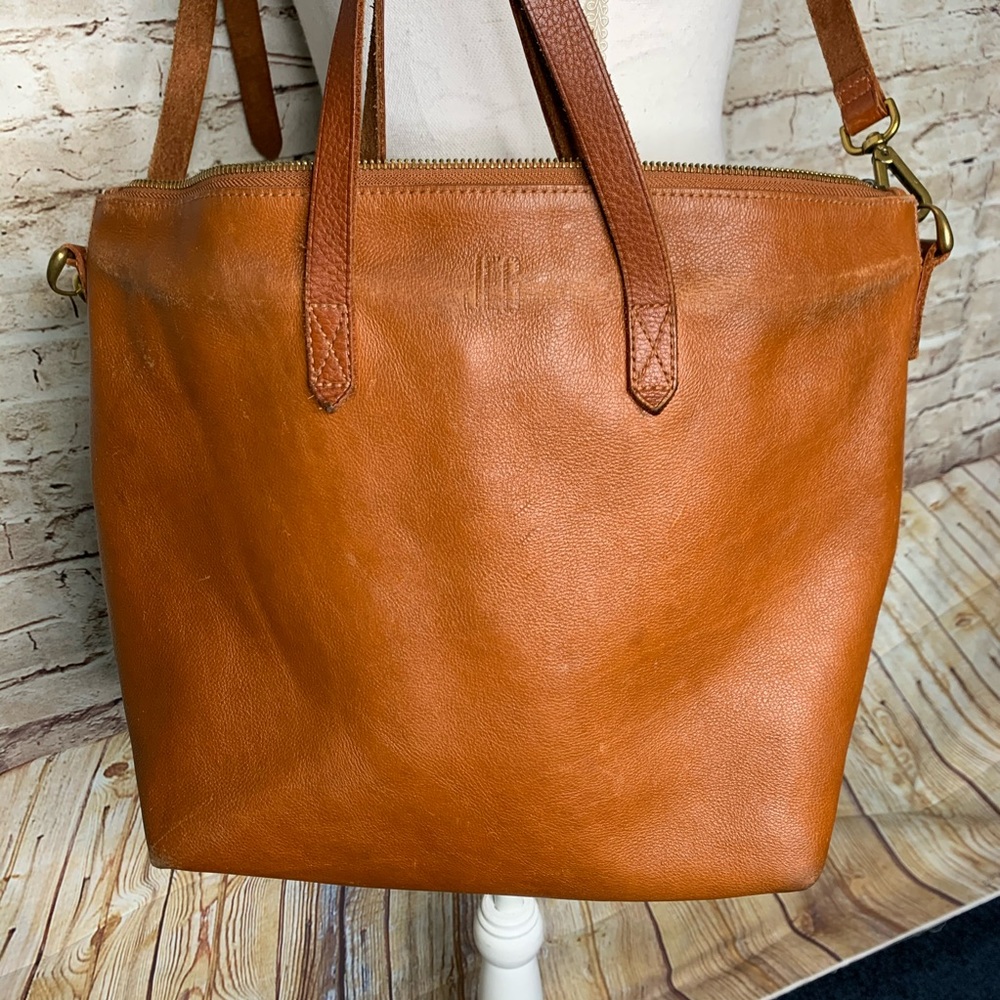 Madewell the transport satchel cognac brown
